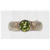 Image 1 : SOLID .925 SILVER PERIDOT GEMSTONE RING