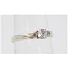 Image 1 : SOLID .925 SILVER CUBIC ZIRCONIA DIAMOND RING