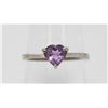 Image 1 : SOLID .925 SILVER AMETHYST GEMSTONE RING