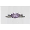 Image 1 : SOLID .925 SILVER AMETHYST GEMSTONE RING