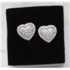 Image 1 : SILVER .925 STAMPED CZ DIAMOND EARRINGS