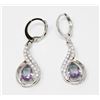 Image 1 : MYSTIC TOPAZ CUBIC ZIRCONIA DIAMOND EARRINGS