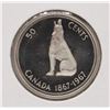 Image 1 : 1967 SILVER CANADA WOLF 50 CENT COIN, PL CAMEO