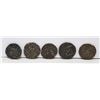 Image 1 : x5 LOT OF ANCIENT INDIA 1/2 RUPEE COINS