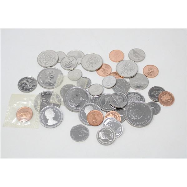 BAG OF CANADA PROOF & SPECIMEN COINS, $10.04 FV