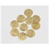 Image 1 : x10 LOT OF MEXICO GOLD PLATED MAXIMIILION COINS