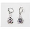 Image 1 : MYSTIC TOPAZ CUBIC ZIRCONIA DIAMOND EARRINGS