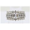 SIZE 7, .925 STAMPED SILVER CZ DIAMOND RING