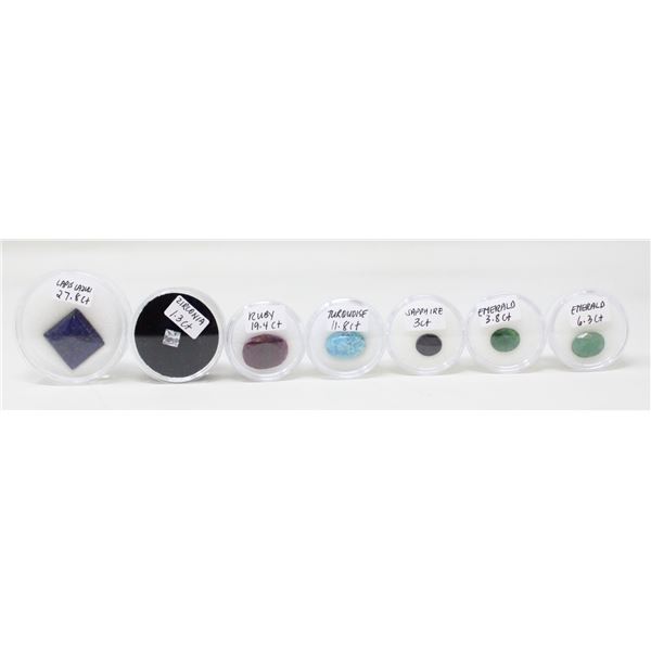 GENUINE RUBY, EMERALD, SAPPHIRE, LAPIS GEMSTONES