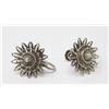 Image 1 : SOLID .925 SILVER FLOWER STYLE EARRINGS