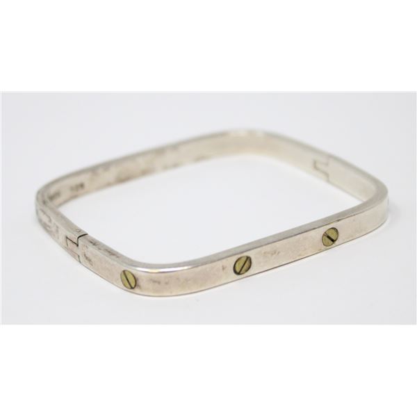 SOLID .925 SILVER BANGLE BRACELET, 28.1g