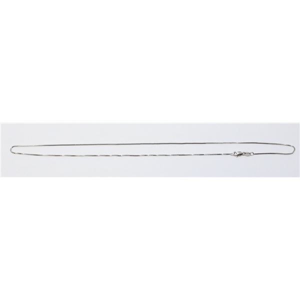 18" SOLID .925 SILVER NECKLACE BOX CHAIN STYLE