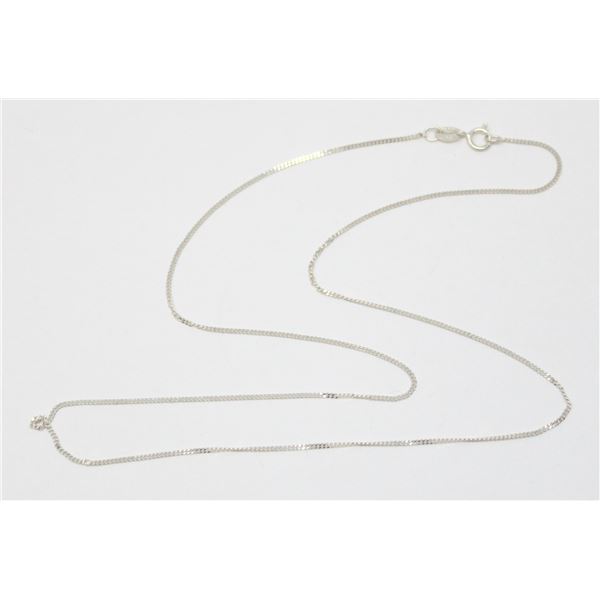 18" SOLID .925 SILVER NECKLACE CHAIN