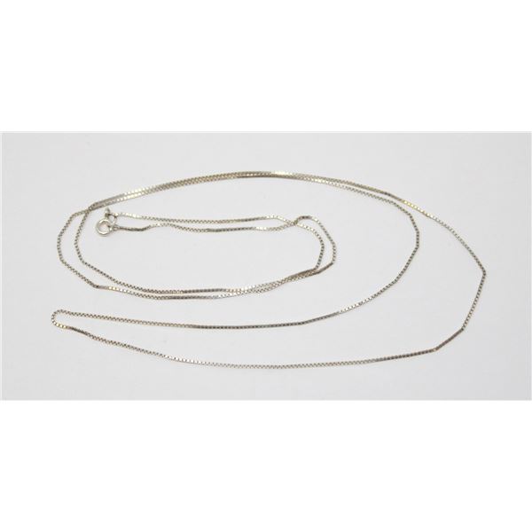 31  SOLID .925 SILVER NECKLACE BOX CHAIN STYLE