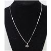 17" SOLID .925 SILVER CHAIN & ELEPHANT PENDANT