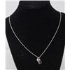 Image 1 : SOLID .925 SILVER GEMSTONE DESIGN PENDANT/CHAIN