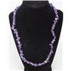 Image 1 : 22" NATURAL AMETHYST GEMSTONE CHIP NECKLACE