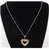 Image 1 : SOLID .925 SILVER HEART PENDANT AND CHAIN