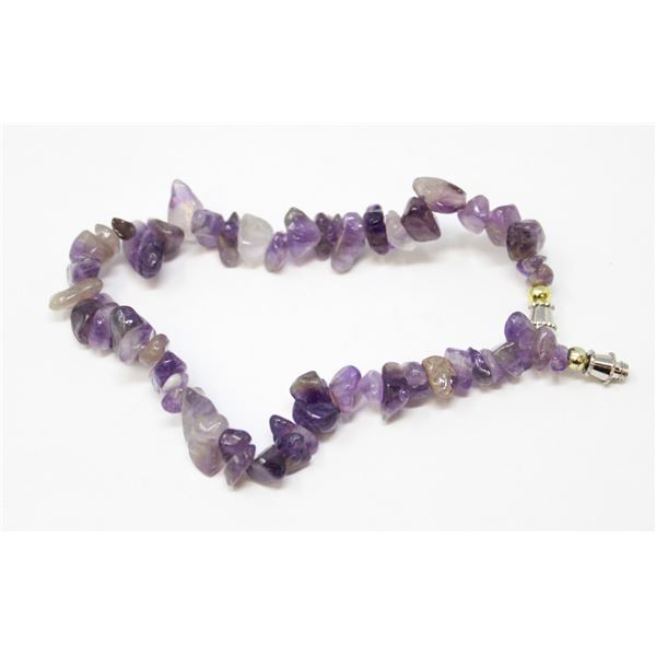 34  NATURAL AMETHYST GEMSTONE BRACELET