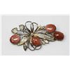 Image 1 : SOLID .925 SILVER GEMSTONE BROACH