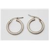 Image 1 : SOLID .925 SILVER HOOP STYLE EARRINGS