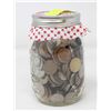 Image 1 : LARGE OLD JAR FILLED WITH OLD COINS COLLECTION