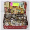 Image 1 : OLD TIN FULL OF VARIOUIS COINS COLLECTION