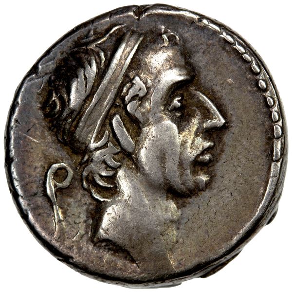 ROMAN REPUBLIC: L. Marcius Philippus, AR denarius (3.66g), Rome, 56 BC, VF