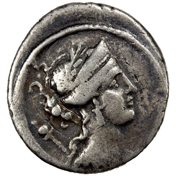 ROMAN REPUBLIC: Faustus Cornelius Sulla, AR denarius (3.54g), Rome, 56 BC, F-VF