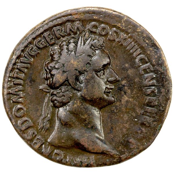 ROMAN EMPIRE: Domitian, 81-98 AD, AE as (11.65g), Rome, 88-89 AD, VF