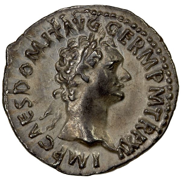 ROMAN EMPIRE: Domitian, 81-96 AD, AR denarius (3.16g), Rome, 95-96 AD, VF