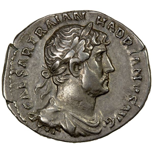 ROMAN EMPIRE: Hadrian, 117-138 AD, AR denarius (3.30g), Rome, 120-121 AD, nice VF