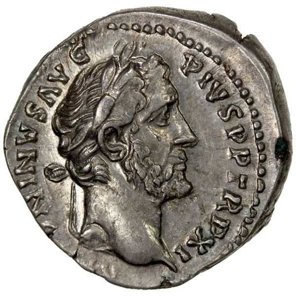 ROMAN EMPIRE: Antoninus Pius, 138-161 AD, AR denarius (3.22g), Rome, 147-148 AD, VF-EF