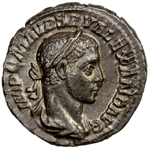 ROMAN EMPIRE: Severus Alexander, 222-235 AD, AR denarius (2.92g), Rome, 222-228 AD, Choice AU