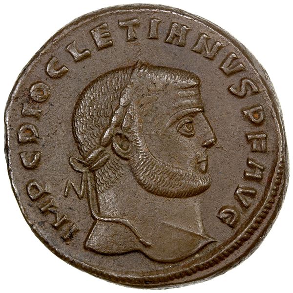 ROMAN EMPIRE: Diocletian, 284-305 AD, BI follis (10.97g), Alexandria, EF