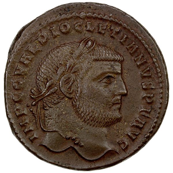 ROMAN EMPIRE: Diocletian, 284-305 AD, BI follis (9.06g), Cyzicus, EF