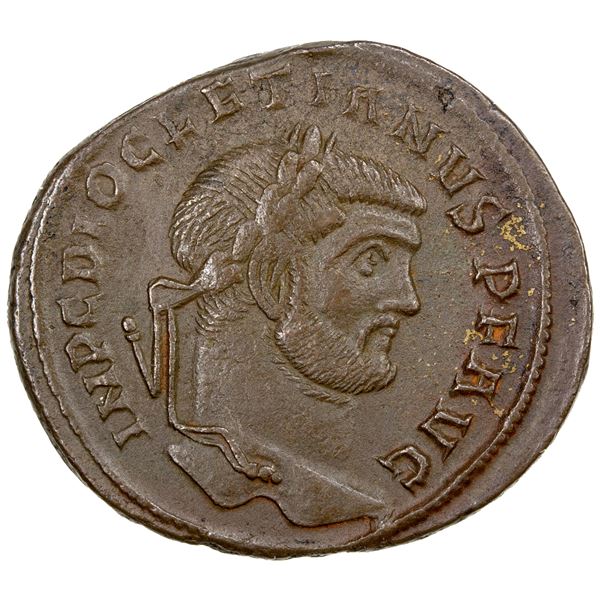 ROMAN EMPIRE: Diocletian, 284-305 AD, BI follis (9.00g), Rome, EF