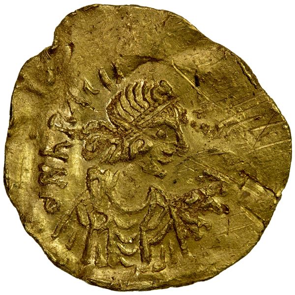 BYZANTINE EMPIRE: Heraclius, 610-641, AV tremissis (1.43g), Constantinople, ND, EF