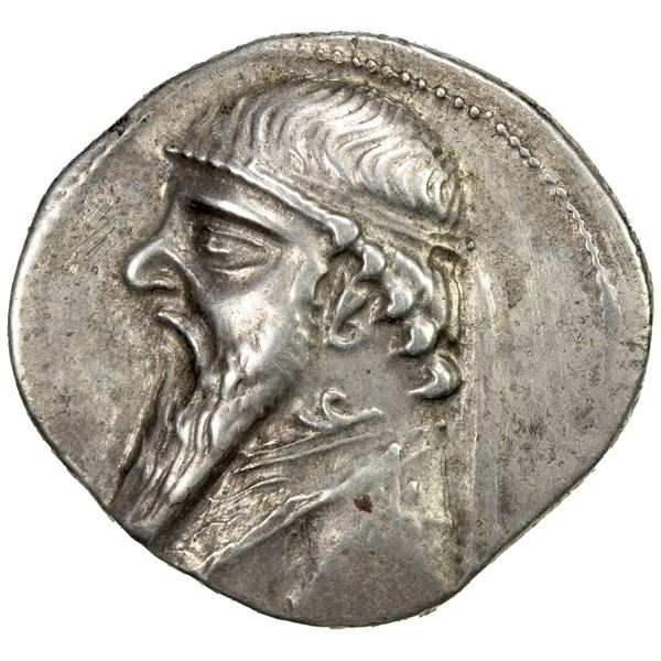 PARTHIAN KINGDOM: Mithradates II, 121-91 BC, AR drachm (4.12g), Rhagai, Choice VF