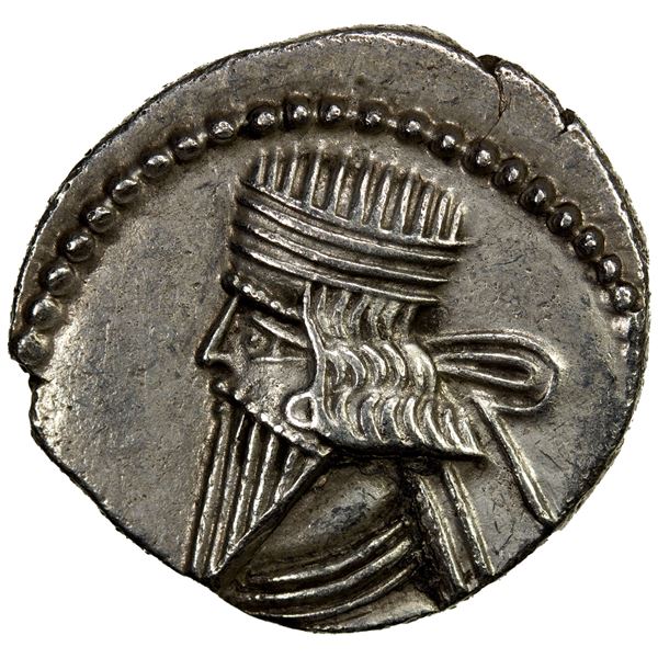PARTHIAN KINGDOM: Vologases III, 105-147, AR drachm (3.55g), Ecbatana, VF-EF
