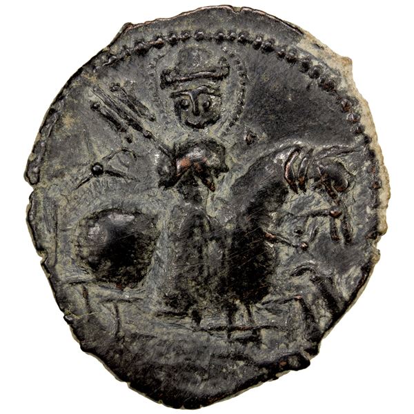 SELJUQ OF RUM: Sulayman II, 1196-1204, AE fals (6.39g), NM, AH595, EF