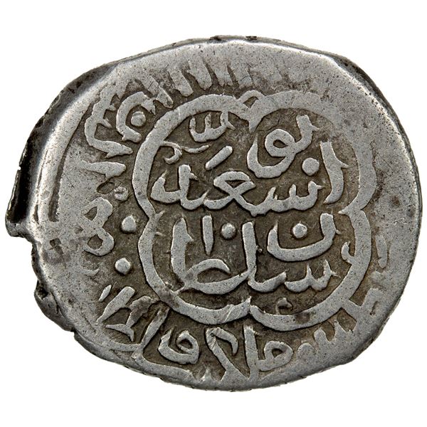 TIMURID: Abu Sa'id, 1451-1469, AR ¼ tanka (1.27g), Astarabad, ND, VF