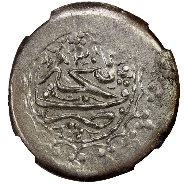 GANJA: Muhammad Hasan Khan, 1760-1780, AR abbasi (3.89g), Ganja, AH1183, NGC MS63
