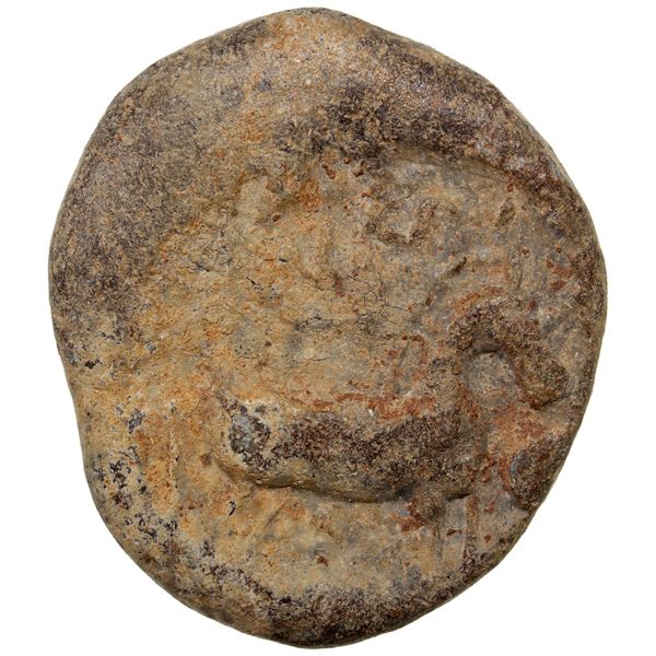 HIRANJAKA: Anonymous, 3rd century AD, lead unit (12.80g), VF