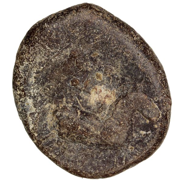 HIRANJAKA: Anonymous, 3rd century AD, lead unit (11.42g), crude VF
