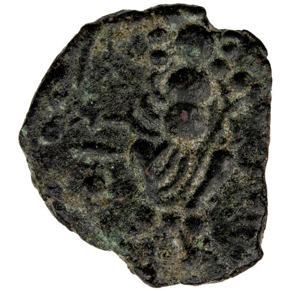 KASHMIR-SMAST: Anonymous, ca. 2nd-5th century, AE unit (1.37g), VF
