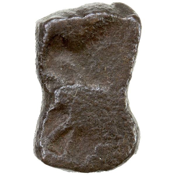 KAUSAMBI: Anonymous, 2nd century BC, AE damaru-shaped unit (0.78g), VF