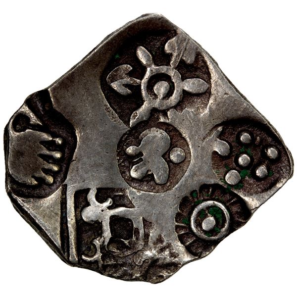 MAGADHA: Punchmarked, 5th-4th century BC, AR karshapana (3.39g), VF-EF