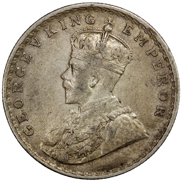 BRITISH INDIA: AR rupee, 1911(c), VF