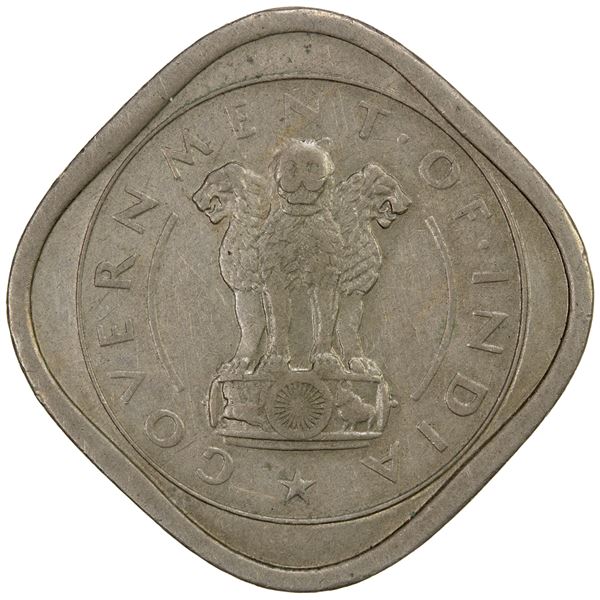 INDIA: Republic, 2 annas, 1955(b), VF
